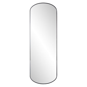 Howard Elliott Van Buren Capsule Mirror - Elegant Brushed Black Stainless Steel Frame For Stylish Home Décor Black Metal 170023-howard-elliott