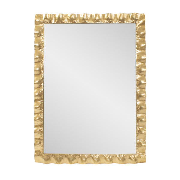 Howard Elliott La Bailadora Textured Metal Vanity Mirror - Fluid Design Enhances Your Modern Decor And Style Gold Metal 170026-howard-elliott