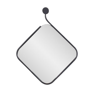 Howard Elliott Hudson Industrial-style Metal Mirror With Unique Peel-effect Frame For Modern Home Decor Black Metal 170047-howard-elliott