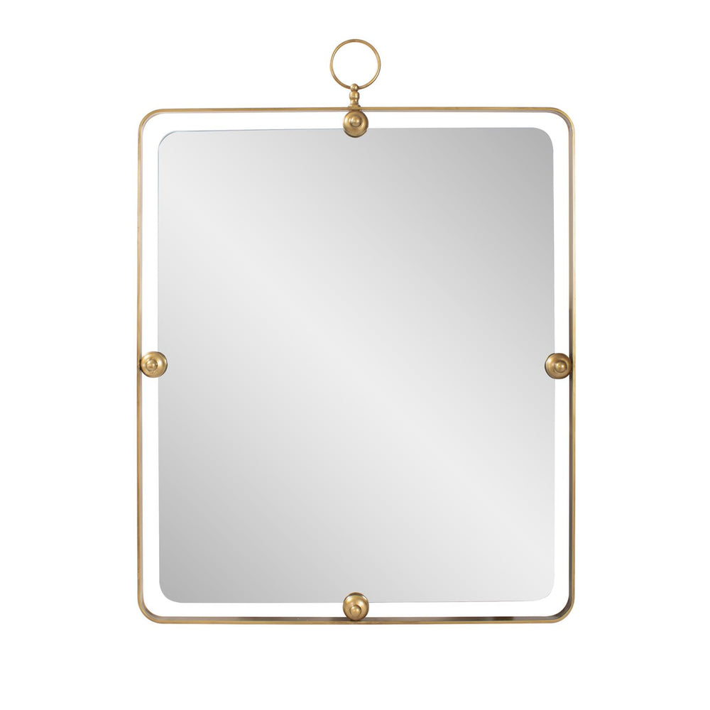 Howard Elliott Ravello Mirror - Elegant Matte Gold Frame With Soft Curves, Frameless Design For Stylish Home Decor Gold Metal,Glass 170060-howard-elliott