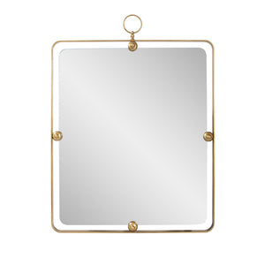 Howard Elliott Ravello Mirror - Elegant Matte Gold Frame With Soft Curves, Frameless Design For Stylish Home Decor Gold Metal,Glass 170060-howard-elliott