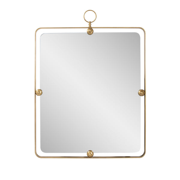 Howard Elliott Ravello Mirror - Elegant Matte Gold Frame With Soft Curves, Frameless Design For Stylish Home Decor Gold Metal,Glass 170060-howard-elliott