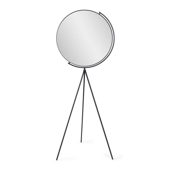 Howard Elliott Bastien Stylish Floor Mirror With Sleek Black Metal Legs - Perfect For Modern Home Decor Elegance Black Metal 170075-howard-elliott