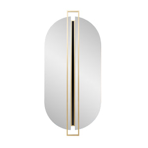 Howard Elliott Trexell Mirror - Unique Frameless Oval Design With Gold Accent, Versatile For Any Home Décor Style Gold Mdf,Metal 170084-howard-elliott