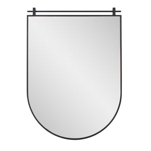 Howard Elliott Knight Shield Mirror: Bold Battle-inspired Decor Piece With Modern Matte Black Frame & Easy Hanging D Rings Black Metal 170088-howard-elliott