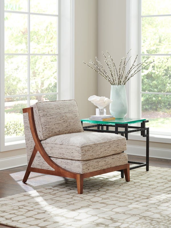 Lexington Tommy Bahama Home Hermes Contemporary Glass Top End Table - Elegant Asian-inspired Design For Modern Living Spaces Sebana  556-953c