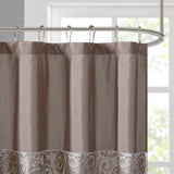 Madison Park Aubrey Traditional Jacquard Shower Curtain MP70-224 Blue/Brown