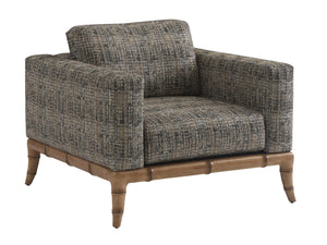 Lexington Tommy Bahama Home Star Island Chair - Coastal Elegance With Woven Raffia, Brass Accents & Ultra Comfort For Relaxation  Wood 1702-11-40