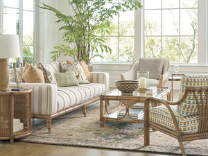 Lexington Tommy Bahama Home Star Islands Sofa - Coastal Elegance With Natural Materials, Luxurious Cushions & Relaxing Vibe  Wood 1702-33-41