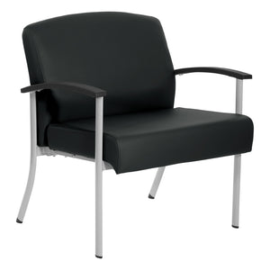 OSP Home Furnishings Healthcare Guest Chair with Steel Frame and Cleanable Upholstery for Waiting Rooms 55099S-R107
