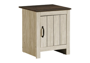 English Elm Accent Side Table Rustic Grey Laminate Compact Storage Cabinet Transitional Bedroom B2710P461655