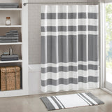 Madison Park Spa Waffle Casual Shower Curtain with 3M Treatment MP70-8452 Charcoal