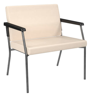 OSP Home Furnishings Bariatric Big and Tall Guest Chair with Reinforced Steel Frame for Medical Waiting Rooms Cream BC9603-K004