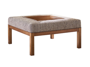 Lexington Crandon Park Upholstered Square Ottoman with Removable Tray Tailored Living Room Accent 1709-44-60