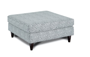 Fusion Winston Faux Skin Carbon Cocktail Ottoman - Multi-functional Square Seat In Chic White Finish White Ws,100% Polypropylene 170 Faux Skin Carbon Cocktail Ottoman