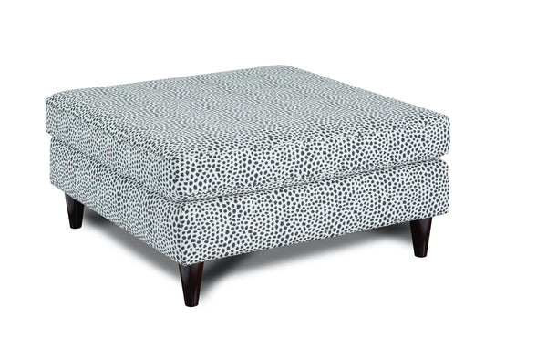 Fusion Winston Faux Skin Carbon Cocktail Ottoman - Multi-functional Square Seat In Chic White Finish White Ws,100% Polypropylene 170 Faux Skin Carbon Cocktail Ottoman