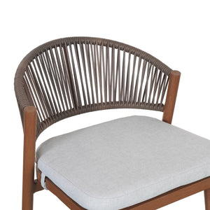 English Elm Christopher Knight Home® - Outdoor 30.25" Barstool Set Of 2 - Stylish Aluminum Frame With Pe Rattan Backrest, Teak Finish N772P245120T