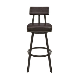 English Elm Verin Swivel Counter Stool - Stylish Brown Faux Leather & Metal, Perfect For Modern Spaces! B2736P354274-GIGA