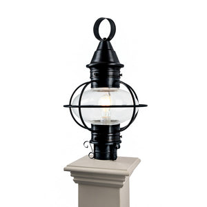 American Onion 19'' High 1-Light Outdoor Post Light - Black 1711-BL-CL Norwell