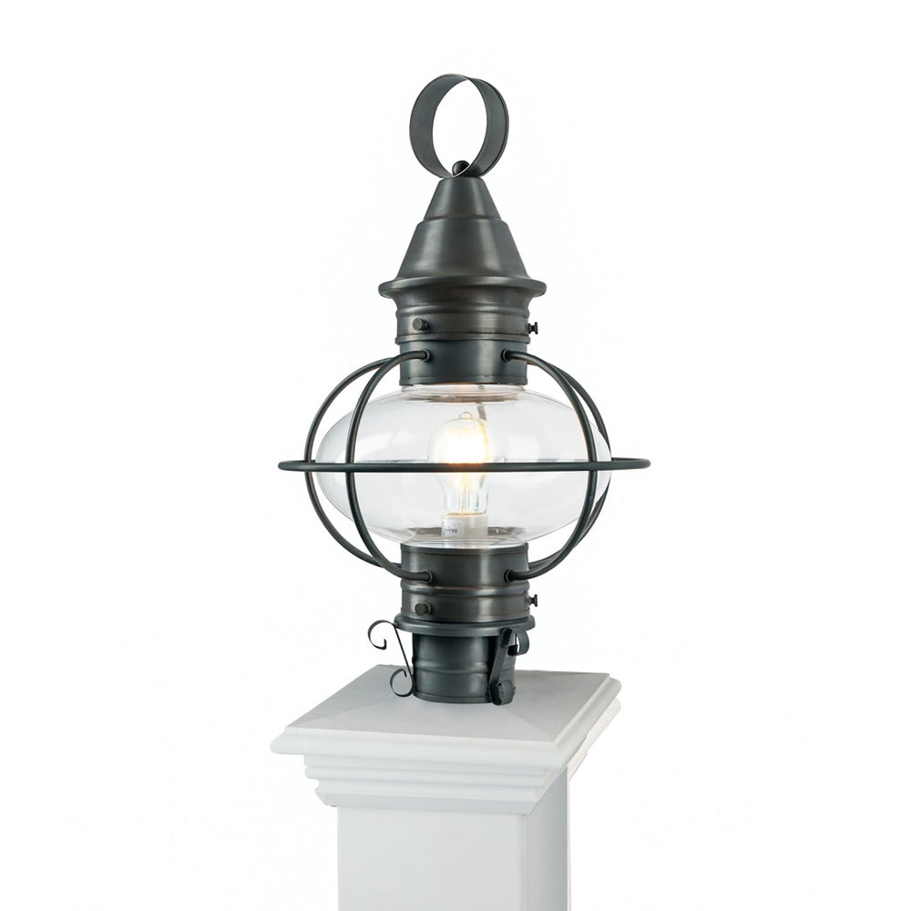 American Onion 19'' High 1-Light Outdoor Post Light - Black 1711-BL-CL Norwell