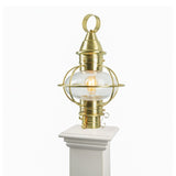 American Onion 19'' High 1-Light Outdoor Post Light - Satin Brass 1711-SB-CL Norwell