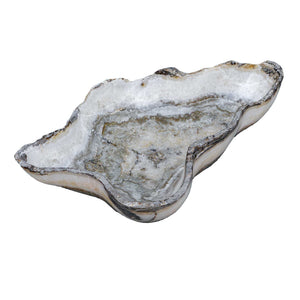 Uttermost Lunara Hand-carved Gray Onyx Stone Bowl Artisan Centerpiece Decor