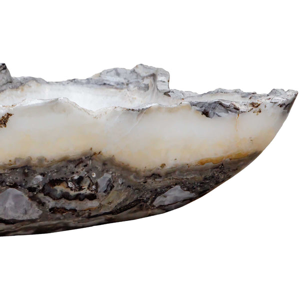 Uttermost Lunara Hand-carved Gray Onyx Stone Bowl Artisan Centerpiece Decor