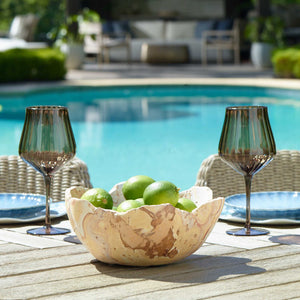 Uttermost Hand-carved Natural Stone Bowl Organic Sculptural Accent for Home or Garden