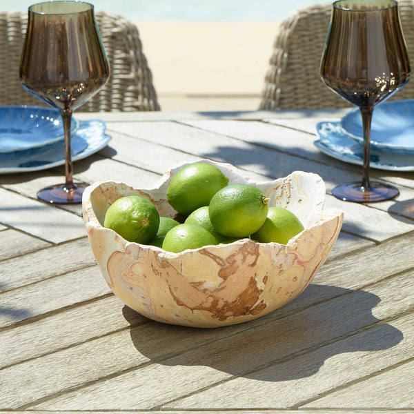 Uttermost Hand-carved Natural Stone Bowl Organic Sculptural Accent for Home or Garden