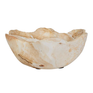 Uttermost Hand-carved Natural Stone Bowl Organic Sculptural Accent for Home or Garden