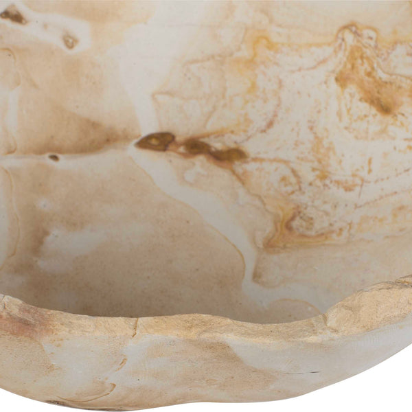 Uttermost Hand-carved Natural Stone Bowl Organic Sculptural Accent for Home or Garden
