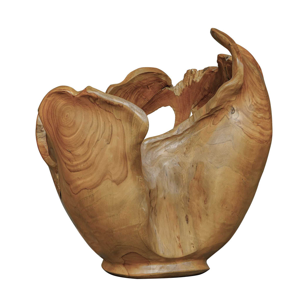Uttermost Uttermost Hand-carved Solid Teak Sculptural Bowl Organic Indoor Outdoor Decor 17148