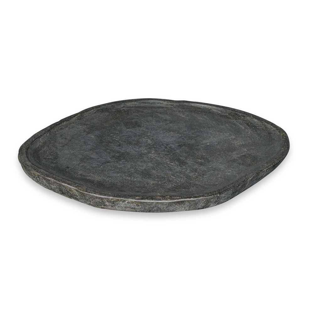 Uttermost Uttermost Handcrafted River Stone Decorative Tray Organic Sculptural Charcoal Finish 17149