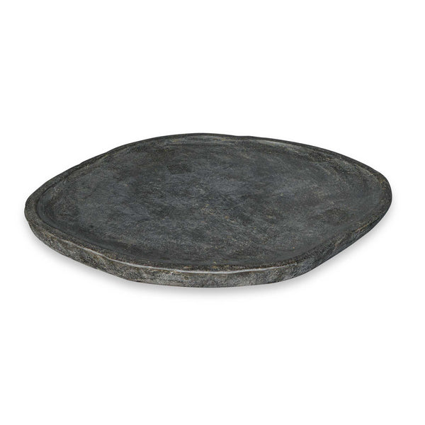 Uttermost Uttermost Handcrafted River Stone Decorative Tray Organic Sculptural Charcoal Finish 17149