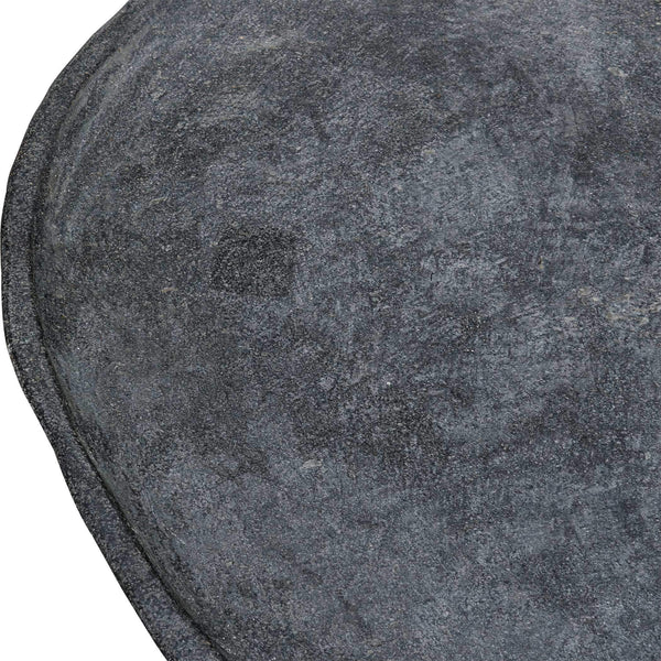Uttermost Handcrafted River Stone Decorative Tray Organic Sculptural Charcoal Finish