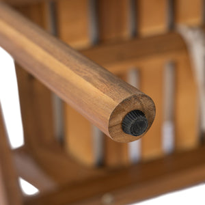 English Elm Christopher Knight Home® - Meja Teak+ Beige Dining Chair Set of 2 with Eucalyptus Legs, Vertical Slat Back & Beige Cushions N775P282728T