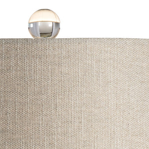 Wildwood Ventura Hand‑Sculpted Italian Ceramic Lamp In Aged Cream With Clear Acrylic Base — Timeless Coastal Elegance 17155