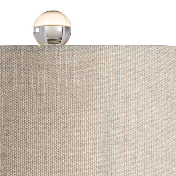 Wildwood Ventura Hand‑Sculpted Italian Ceramic Lamp In Aged Cream With Clear Acrylic Base — Timeless Coastal Elegance 17155