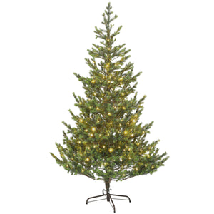 English Elm Homcom 6Ft Prelit Cedar Christmas Tree With Dual-Color Leds, Easy Assembly & 1933 Tips For Festive Cheer W2225P249693