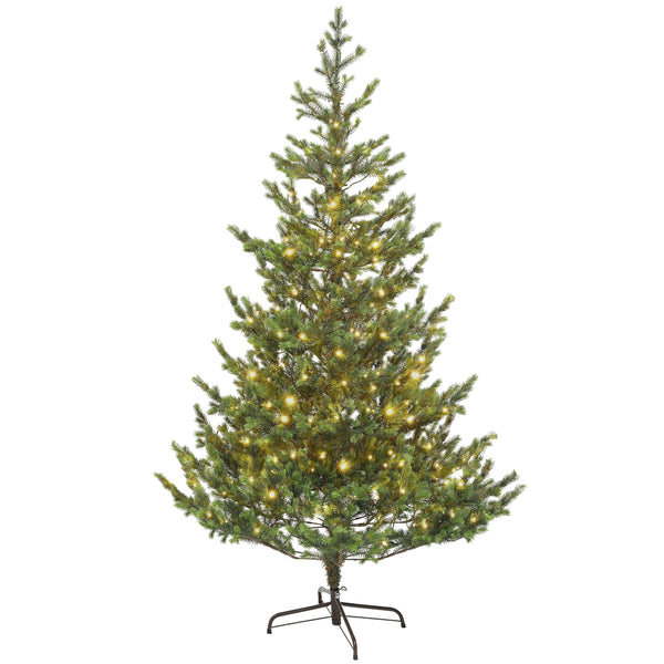 English Elm Homcom 6Ft Prelit Cedar Christmas Tree With Dual-Color Leds, Easy Assembly & 1933 Tips For Festive Cheer W2225P249693