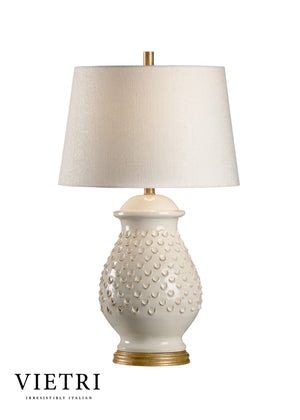 Wildwood Fiera Italian Ceramic Table Lamp With Hand-Textured Sculptural Body, Gold-Leaf Accents, 29.5" 17163