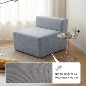 English Elm Cube Velvet Lounge Chair Dense Foam Compact Seat for Bedroom or Studio Apartment W3670P355744
