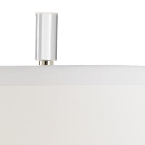 Wildwood Sailor Hand-Painted Taupe Ceramic Lamp By Vietri — 30.5" Coastal Striped Table Lamp With Acrylic Mount 17190