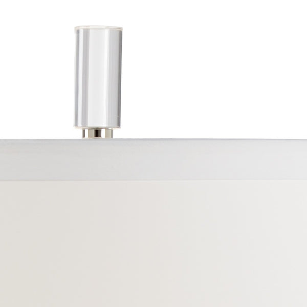 Wildwood Sailor Hand-Painted Taupe Ceramic Lamp By Vietri — 30.5" Coastal Striped Table Lamp With Acrylic Mount 17190