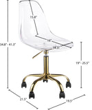 Clarion Gold Office Chair 171Gold Meridian Furniture