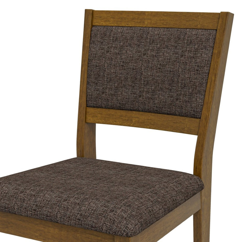 English Elm Du Cap Gray Upholstered Dining Chairs with White Wash Wood Legs Set of 2 B127P495088