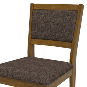 English Elm Du Cap Gray Upholstered Dining Chairs with White Wash Wood Legs Set of 2 B127P495088