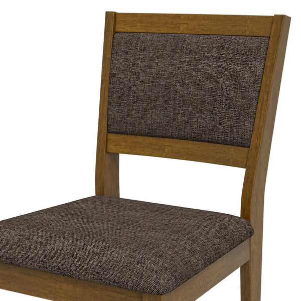 English Elm Du Cap Gray Upholstered Dining Chairs with White Wash Wood Legs Set of 2 B127P495088