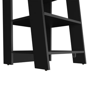 English Elm Bathbi 30" 4-Tier Ladder Shelf Organizer for Bathroom and Living Room - Sleek Minimalist Vertical Storage Black 34.7 L x 18.6 W x 3.2 H B200P240251