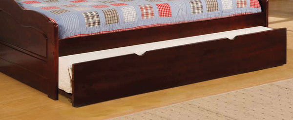 English Elm Cherry Classic Daybed With Attached Twin Trundle & Slat Kit, Low Profile Cherry Finish, Mattress-Ready Platform Bed 79.13"L B2741S00485